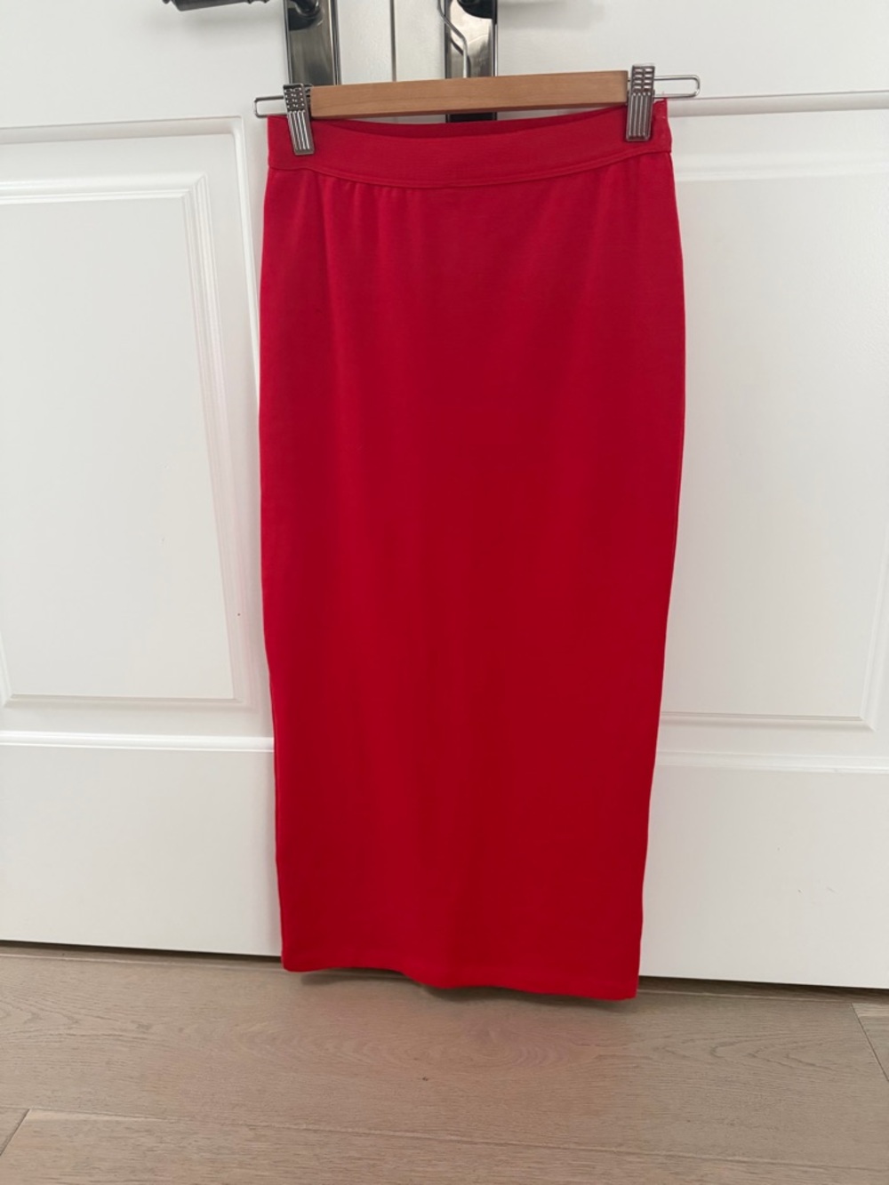 Zara Vibrant Red Midi Pencil Skirt